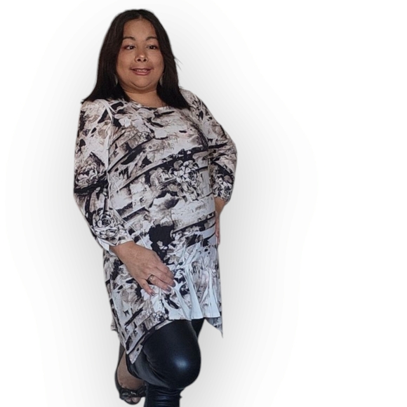 Cleo Womes Medium Floral Tunic Top - Picture 6 of 15